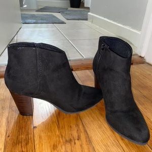 Faux Suede High Heel Booties